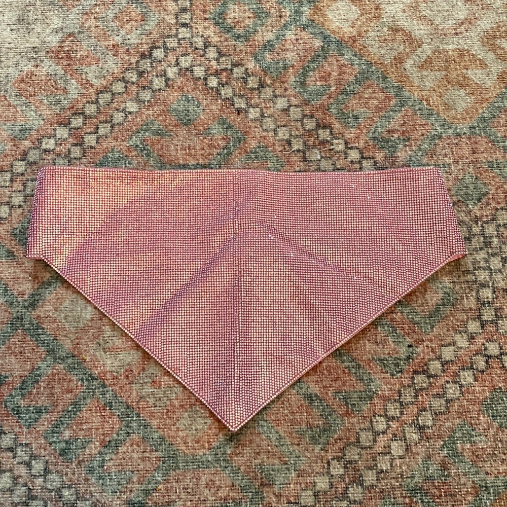White Fox pink sparkle bandana top